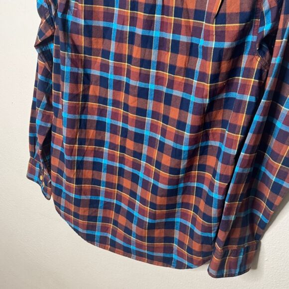 Duluth Trading Co Shirt Mens Medium Slim Fit Button Up Long Sleeve Plaid Pocket - Picture 10 of 11